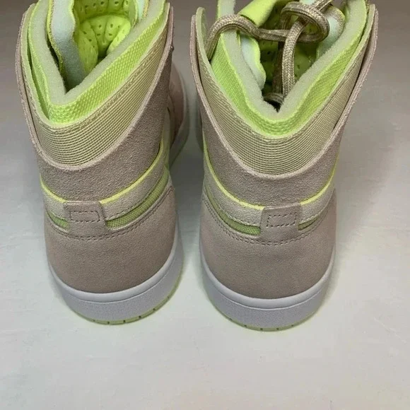 Women's Nike Jordan 1 Zoom Lemon Twist CT0979 200 Pearl White Fossil New - Picture 6 of 9